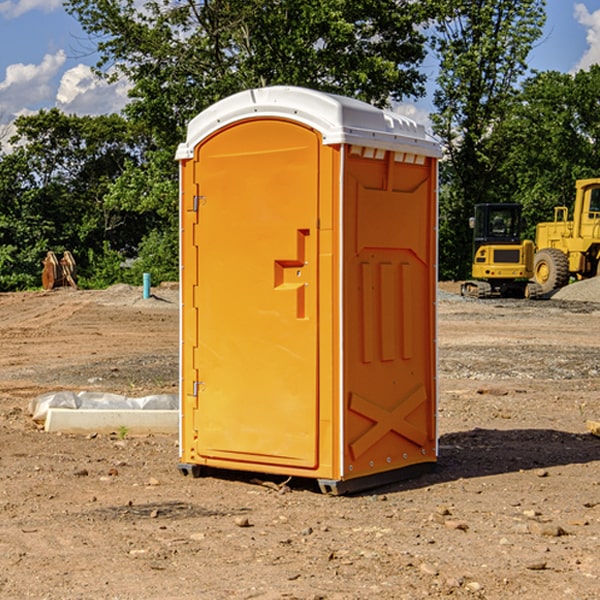 can i customize the exterior of the portable restrooms with my event logo or branding in Greenwood